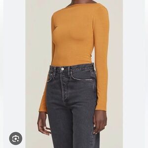 AGOLDE Sylvi Square Back Bodysuit, Size M